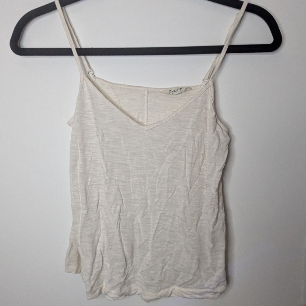 Madewell Women's Sheer Cream Camisole Tank Top XS